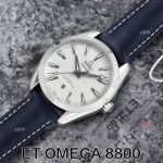 Replica Omega Seamaster Swiss ETA 8800 Movement Superluminova Leather Band Watch